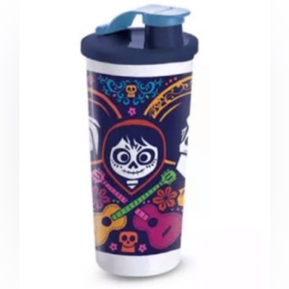 Tupperware 16 Oz Tumbler Disney  Coco Desing  Flip Top Seal Lid - Picture 4 of 4